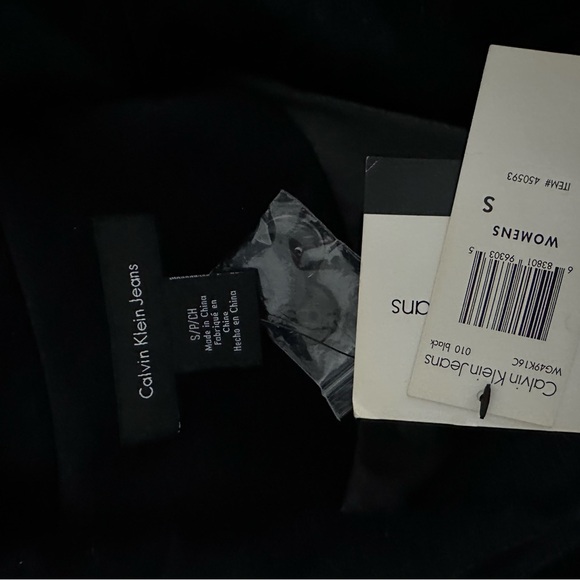 Calvin Klein Jeans Black Pea Coat - Picture 2 of 5